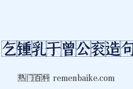 乞锺乳于曾公衮造句是什么意思的图片
